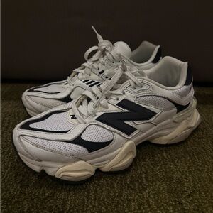 New Balance White and Black Sneakers